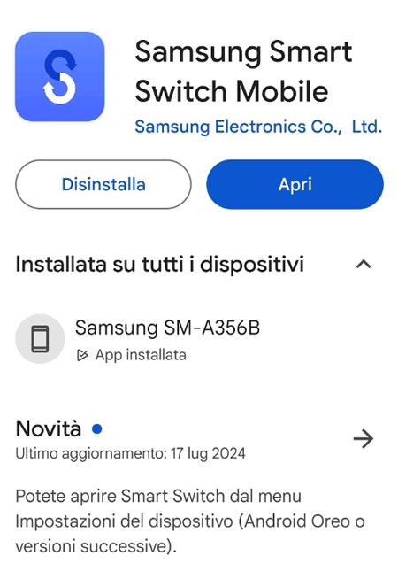 App Samsung SmartSwitch